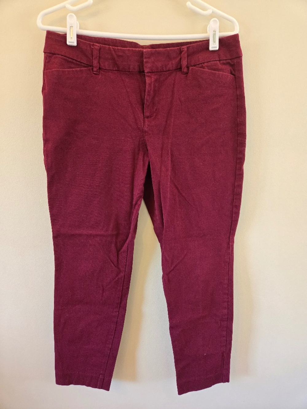 Old Navy Burgundy/Wine Pixie Skinny Ankle Pants